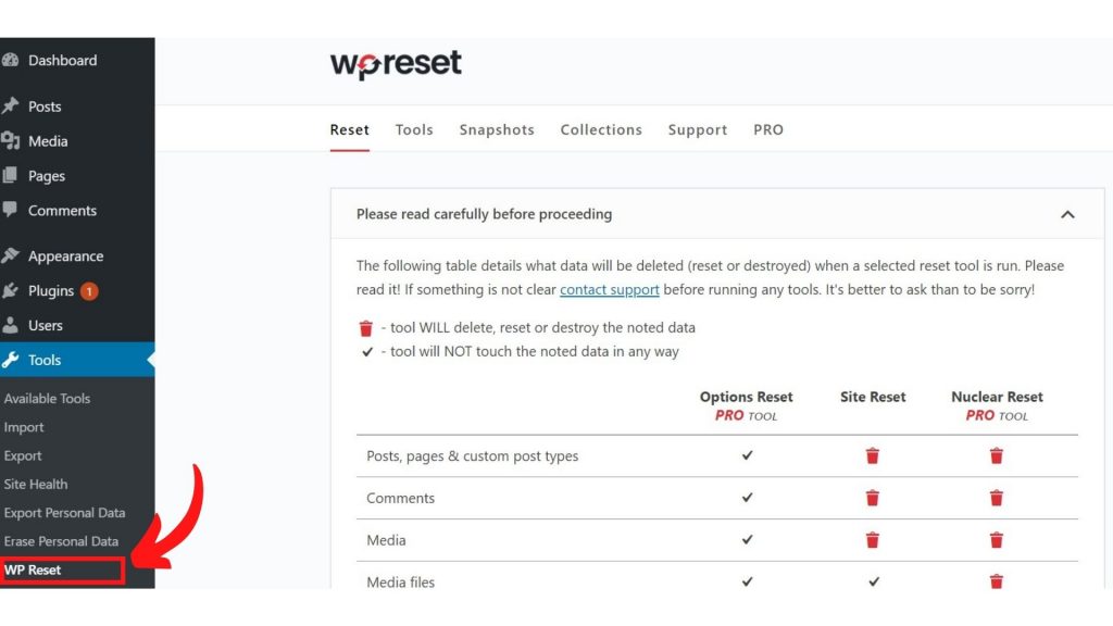 How to Reset WordPress Site