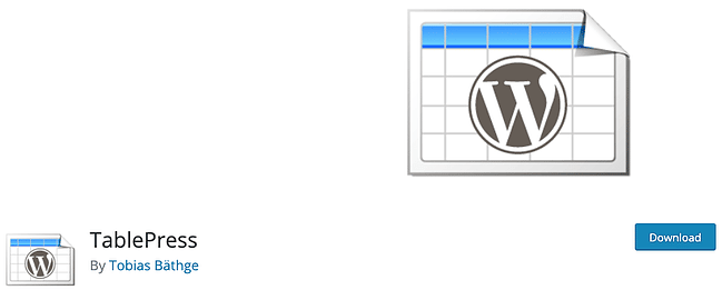 TablePress in Best WordPress table plugin
