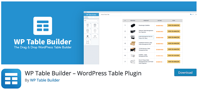 WP Table Builder 